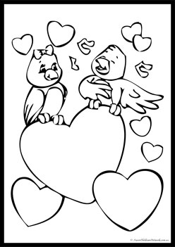 Valentines Day Colouring Pages, colouring love worksheet for children, love colouring pages preschool