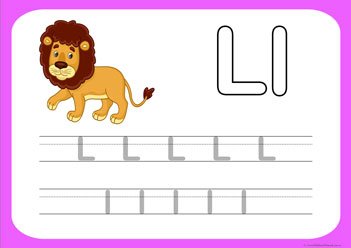Letter Tracing Worksheet L, letter tracing picture worksheets, letter tracing preschool, letter worksheets, alphabet worksheets for children, learning letter kindergarten writing practice