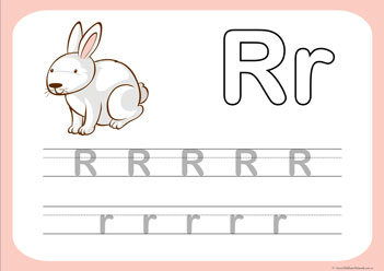 Letter Tracing Worksheet R, letter tracing picture worksheets, letter tracing preschool, letter worksheets, alphabet worksheets for children, learning letter kindergarten writing practice