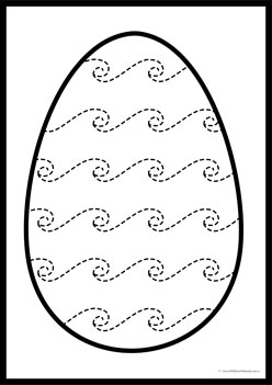 Easter Egg Pre Writing 12,  egg prewriting skills for children, egg writing skills, pre writing skills worksheets, easter egg pre writing worksheets