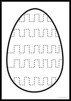Easter Egg Pre Writing 7,  egg prewriting skills for children, egg writing skills, pre writing skills worksheets, easter egg pre writing worksheets