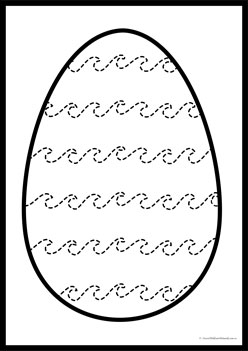 Easter Egg Pre Writing 9,  egg prewriting skills for children, egg writing skills, pre writing skills worksheets, easter egg pre writing worksheets