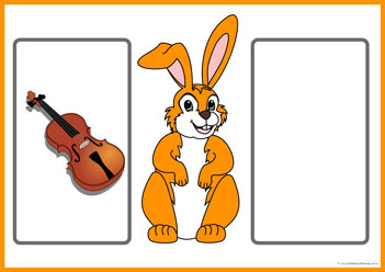 Bunny Picture 2,  alphabet picture letter match, matching picture and letters worksheets. alphabet worksheets for preschool, letter printables for kindergarten, letter matching skills for children,
