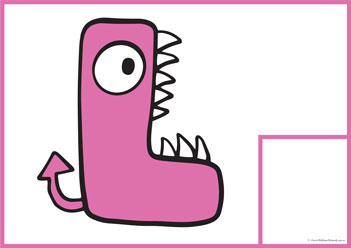 Feeding Monster Letters L, abc sounds