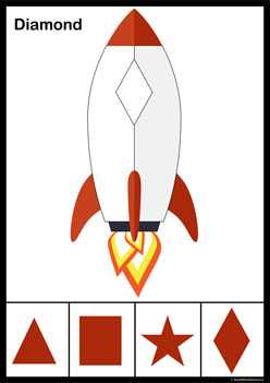 Rocket Shadow Match Diamond, match shadow shapes