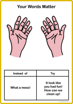 Words Matter Posters 2, positive reinforcement