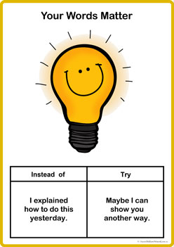 Words Matter Posters 4, behaviour management for children
