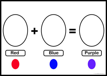 Colour Mixing Worksheet 3, secondary colours