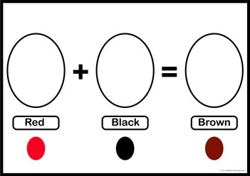 Colour Mixing Worksheet 5, colour recognition games