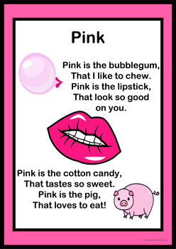Colour Poems Pink, primary colours