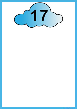 Raindrop Count Match 17, winter theme numbers