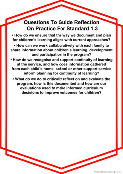 Reflection Question Posters Standard 1