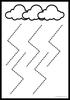 Weather Prewriting Skills 2, pre-writing strokes kindergarten