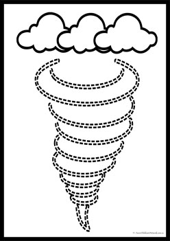 Weather Prewriting Skills 5, tracing worksheets