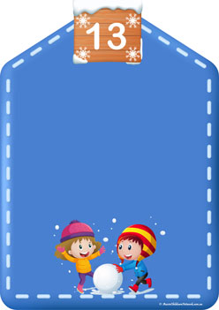 Snow Flakes Counting 13, snowflakes counting for kindergarten