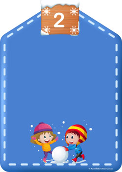 Snow Flakes Counting 2, counting numbers 1 to 20