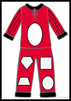 Pyjama Shapes Match 10, 2d shapes