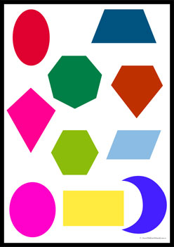 Pyjama Shapes Match 11, 2d shapes matching activity