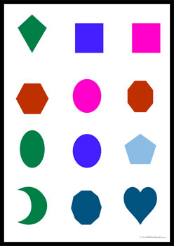 Pyjama Shapes Match 12, 2d activities for children