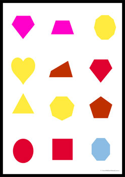 Pyjama Shapes Match 13, 2d matching for kids