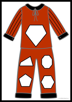 Pyjama Shapes Match 6, shapes activities for children