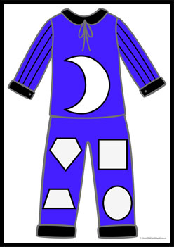Pyjama Shapes Match 7, shapes activities for kindergarten