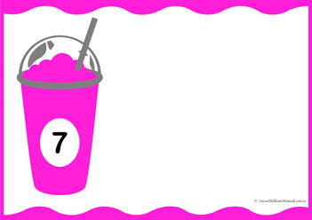 Donut Count Match 7, counting printables