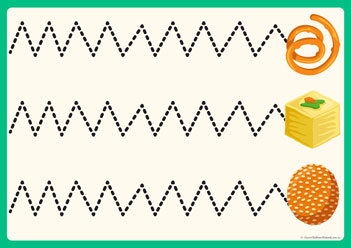 Diwali Crackers Tracing Lines 3, cutting skills worksheets