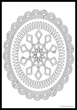 Diwali Rangoli Tracing Pages 10