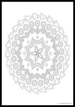 Diwali Rangoli Tracing Pages 2