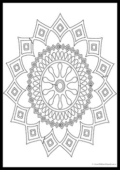 Diwali Rangoli Tracing Pages 4