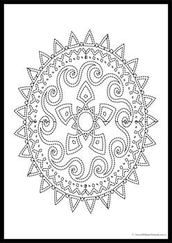 Diwali Rangoli Tracing Pages 5