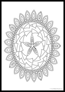 Diwali Rangoli Tracing Pages 6