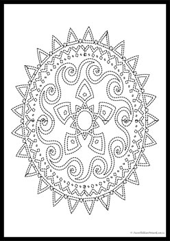 Diwali Rangoli Tracing Pages 7
