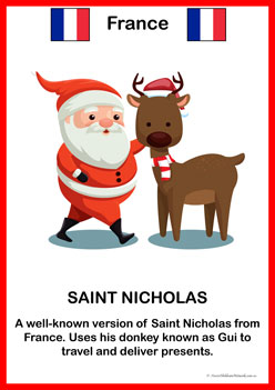 Santa Around The World Posters Perenoel