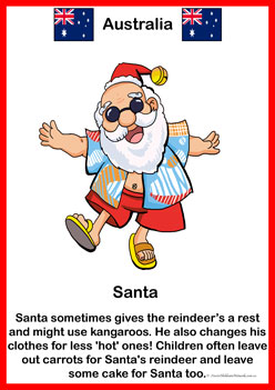 Santa Around The World Posters Santa