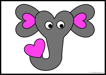 Heart Animals Cut Paste 12
