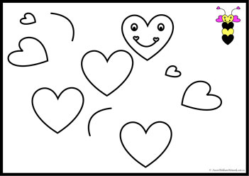 Heart Animals Cut Paste 4