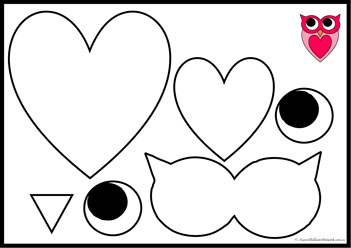 Heart Animals Cut Paste 7