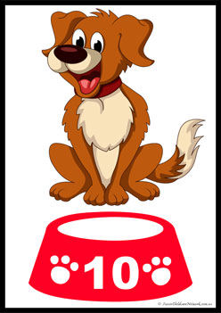 Feed The Dog Counting 10