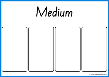 Goldilocks Sorting Sizes Medium