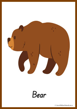 Animals Alphabet Poster B
