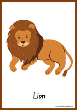 Animals Alphabet Poster L