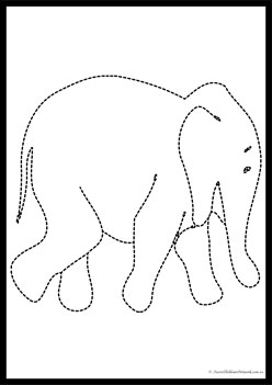Wild Animals Tracing Worksheet 1