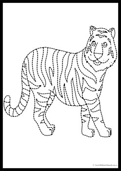 Wild Animals Tracing Worksheet 3