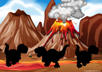 Dinosaur Shadow Mats Set2