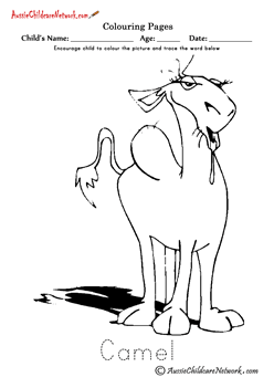 free coloring pages online coloring camel cartoon