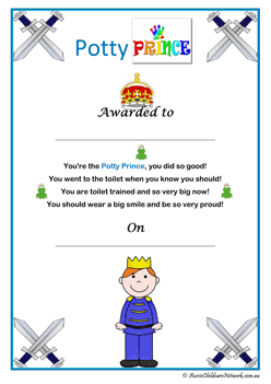 Potty Training Certificates