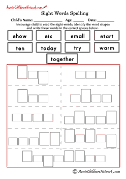 Third grade high frequency words