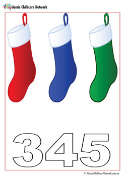Xmas Stockings Counting Worksheets